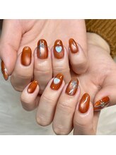 マイオティック ネイル(miotic nail)/リボンミラーアートデザイン