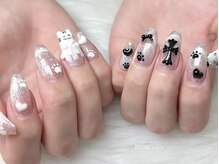 リッシュ トロワ(RICHE trois)/ハロウィンにゃんこネイル