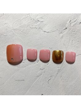 フレイムス アイラッシュ アンド ネイル(FRAMES)/ピンクフットネイル