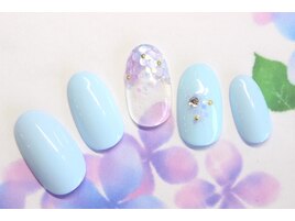持ち込みアート/紫陽花ネイル