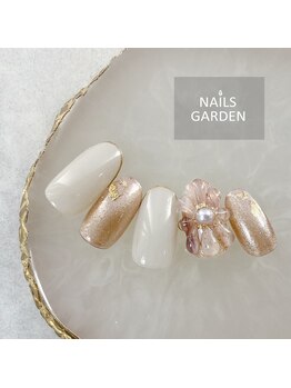 ネイルズガーデン(NAILS GARDEN)/ぷっくりフラワーネイル