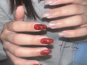 ツイン(twin.)/バレンタインネイル＊
