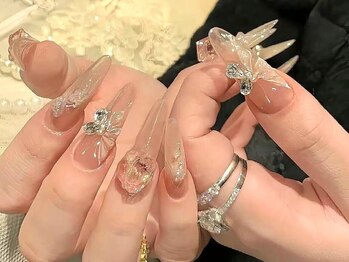 ベストネイル 渋谷109前店(Best Nail)/リボン×上品ワンホンネイル