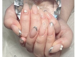 ガラスフレンチ/大人上品/薔薇