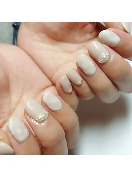 ほんのりミルクティーネイル