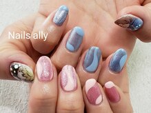 ネイルズアリー 立川店(Nails ally)/ジオメトリック×ギャラクシー