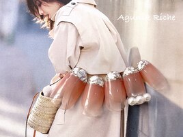 【ガラスフレンチネイル】