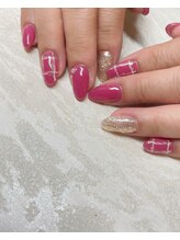 カズネイル(Kazu nail)/ビビットピンクネイル