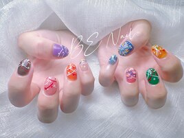 ヨーヨー花火ネイル