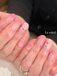 押し花ネイル　by mikiko