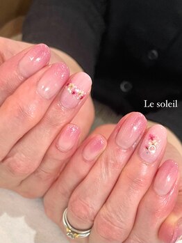 押し花ネイル　by mikiko