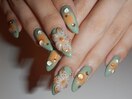 khaki summer nail★
