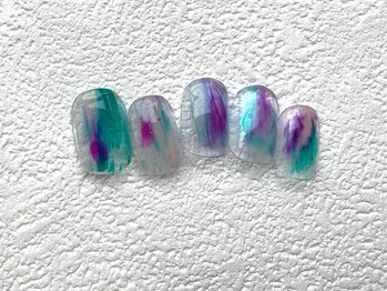 ゆびノさき イバラキシ(ibarakishi)/グリーンパープルブルー