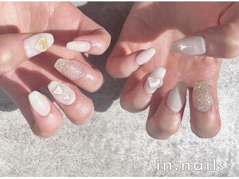 インネイルズ(in.nails)/ハートネイル　ピクシーネイル
