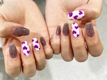 リベラ 名駅店(LIBERA)/手書きハートにフラッシュネイル