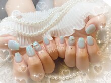 ネイルアンドまつげエクステ リッチエイト 原宿店(Rich8)/シンプル定額☆囲みハートネイル