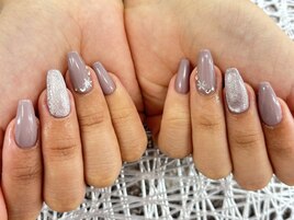 〇雪の結晶ネイル