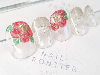 ネイルフロンティア 吉祥寺(NAIL FRONTIER)/椿ミラーフレンチ11980円
