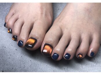 タイガーリリー(tiger lily)/ネイビーとオレンジマグネット