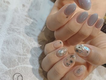 アンネ 梅田 GRACE店(ANNE)/ちぐはぐブルーネイル