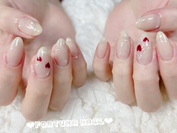 フォルトゥーナ 神田(Fortuna)/バレンタインハートネイル¥7980