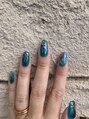 ジュイール(Jouir)&nbsp;my nailは、blue、Green、アシンメトリーデザインが大好きです