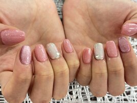 〇オフィス大理石ピンク