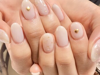 シンプルベージュネイル♪