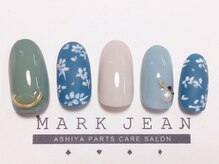 マークジーン 甲南山手(MARK JEAN)/マット　お花　パール　ネイル