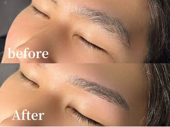 エムズアイブロウ 難波店(M’sアイブロウ)/メンズWAX脱毛★before→After