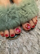 リリフリー(riri Free)/フットネイル　花がネイル