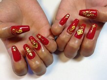 ラウト デコレーションアンドネイルサロン(Lauto Decoration&Nail Salon)/赤ネイル