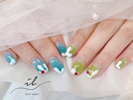 クリームソーダネイル