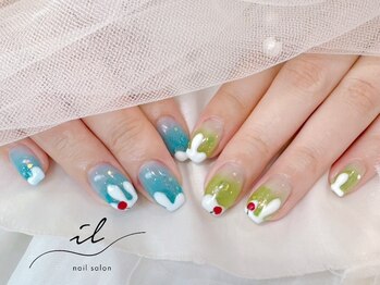 イル 神戸店/クリームソーダネイル