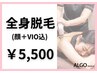 悩んだらこれ♪【完璧全身フル脱毛】顔+VIO込☆まるっと全身脱毛☆￥5,500