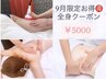 9月限定【痩せたいって悩むなら★まずはコレ！】全身痩身リンパ＋EX1部位90分