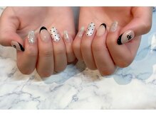 ダリア 西大寺本店(DAHLIA)/ベージュ×黒ネイル♪