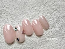 ルークネイル 恵比寿店(LUKE NAIL)/パステルビジューネイル　冬春