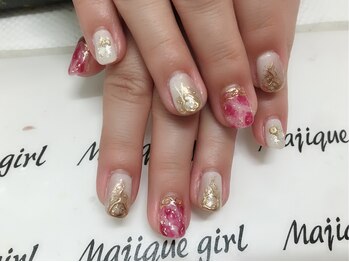 ネイルサロン マジックガール(Nail Salon MagiqueGirl)/【マーブルネイル】