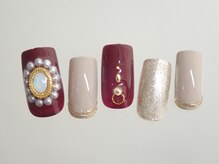 フェリーチェ(nail salon＆school felice)/Dコース￥9790　ブローチ