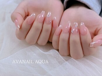 アバネイル アクア 千種店(AVANAIL AQUA)/【オーロラフレンチ×ストーン】