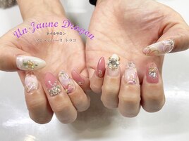 【自爪ネイル】お花ネイル