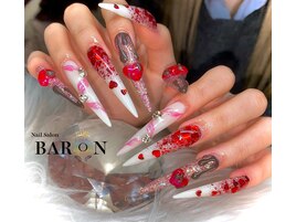 バレンタインネイル