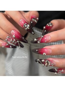 Wグラデ×ピアスパーツ