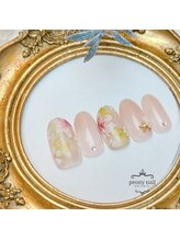 ピオニーネイル(peony nail)/散歩道のフラワーネイル