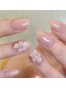 【プルメリアネイル】ワンカラー&ラメグラデーション