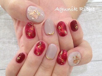 アグニークリッシェ(Agunik Riche)/【赤べっ甲ネイル】