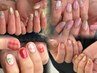 【Hand】オフ込み▽持ち込みデザイン*150min*　7本以上アート目安￥10480