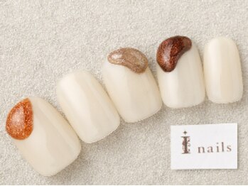 アイネイルズ 三宮店(I nails)/先端ラメアート¥6000