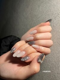 モノトーンネイル×スカルプ
